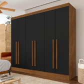 Imagem da oferta Dê uma olhada em Guarda Roupa Casal 6 Portas 2 Gavetas Ester Freijópreto Fosco - M.a por R$749,00 Compre na Shopee a