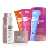 Imagem da oferta Progressiva Fashion Gold + Shampoo Pós progressiva + Máscarae Kit Cronograma Capilar (3 máscaras: Hidratação Nutri