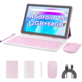 Imagem da oferta Tablet de 10 polegadas tablets 2 em 1 com capa de teclado mouse Stylus 10 GB de RAM 64 GB processador quad-core 5G