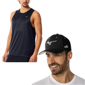 Imagem da oferta Kit 1 Regata Masculina Mizuno Energy e 1 Boné Prime Colorido