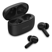 Imagem da oferta Fone De Ouvido Sem Fio Tws Philips TAT1109BK/00 Na Cor Preto Com Bluetooth Microfone Tecnologia Ipx4