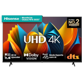 Imagem da oferta Hisense Smart TV UHD 4K DLED 58" Polegadas 58A6K com HDR10+ Dolby Vision Game Mode Controle por Voz Alexa Built-In AirPl