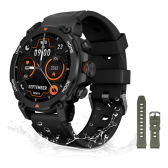Imagem da oferta Relógio Inteligente Smartwatch Aurafit G6 Preto Com 5atm Gps - Laranja-escuro - Sport - Preto Verde Exército - Preto