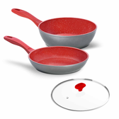 Imagem da oferta Panelas Sauté Grand e Day By Day com Tampa de Vidro Ichef 24Cm Vermelha