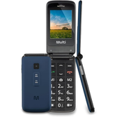 Imagem da oferta Celular Flip Vita Multilaser Dual Chip MP3 Azul - P9020