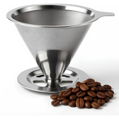 Imagem da oferta Coador De Café Reutilizável Em Aço Inox Com Suporte Malha Ultrafina