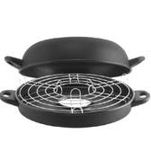 Imagem da oferta Churrasqueira De Fogão Grill Antiaderente  Alumínio Com Grelha 30 Cm Grande Reforçada