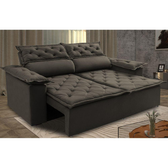 Imagem da oferta Sofá Retrátil e Reclinável Cama inBox Compact 150m Tecido Suede Velusoft Café - Marrom
