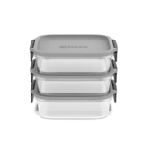 Imagem da oferta Potes Herméticos de Plástico Electrolux Cinza 3 Unidades Empilháveis Modulares