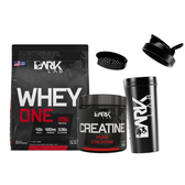 Imagem da oferta Whey Protein One Refil 900g + Creatina Monohidratada Pura 150g + Coqueteleira Fuse 700ml Dark Lab