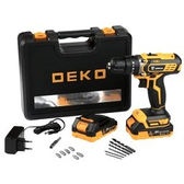 Imagem da oferta Parafusadeira Furadeira de Impacto 3/8 Pol 20V com 2 Baterias 1.5AH Lí-íon Carregador e Maleta com Acessórios DEKO-D