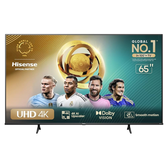 Imagem da oferta Hisense Smart TV UHD 4K DLED 65" Polegadas com HDR10+ Dolby Vision Game Mode Controle por Voz Alexa Built-In AirPl - 65A6N