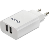 Imagem da oferta Carregador USB 2 Entradas Elgin 5V 10W Bivolt Branco