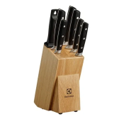 Imagem da oferta Conjunto de Facas Electrolux 8 Peças Inox com Bloco de Madeira