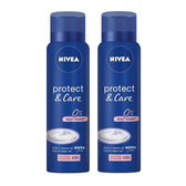 Imagem da oferta Kit Desodorante Aerossol NIVEA Protect & Care 150ML - 2 Unidades