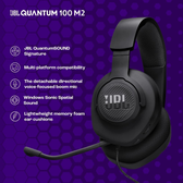 Imagem da oferta JBL Fone de Ouvido Com Fio Quantum 100M2 Headset Gamer Over Ear Microfone Removível - Preto