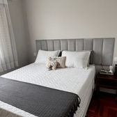 Imagem da oferta Kit 7 Cabeceiras Estofada Modular Cama Casal Padrão