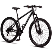 Imagem da oferta Bicicleta Aro 29 Aço Carbono Highlevel Freios a Disco Suspensão 21 Marchas