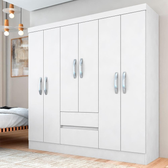 Imagem da oferta Guarda Roupa Casal Cancun 6 Portas 2 Gav Branco - Móveis Arapongas