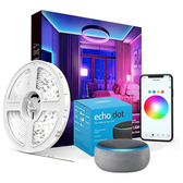 Imagem da oferta Fita Led Inteligente Alexa Wifi RGB 5 Metros - Compatível Echodot Alexa/GoogleHome Led SMD 5050