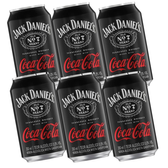 Imagem da oferta Pack Bebida Mista Alcoólica Gaseificada Jack Daniel's e Coca-Cola Lata 350ml 6 unidades