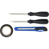 Imagem da oferta Tramontina 43408197 Kit de Ferramentas 4 Peças com 2 Chaves de Fenda 1 Estilete 1 Fita Isolante