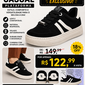 Imagem da oferta Tênis Feminino Via Marte Confortável Original Leve Preto
