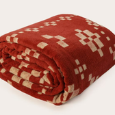 Imagem da oferta Manta casal fleece estampada laranja