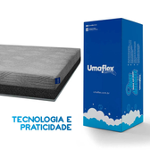 Imagem da oferta Colchão A Vácuo Espuma D28 Casal 138x188x25 Fit visco Umaflex Cinza