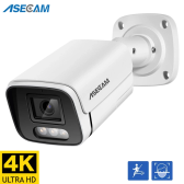 Imagem da oferta ASECAM 8MP 4K Câmera de Segurança áudio Detecção de Rosto Externa AI H.265 RTSP Onvif Visão Noturna Colorida 4MP P