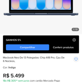 Imagem da oferta Macbook Neo Apple