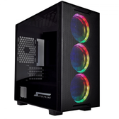 Imagem da oferta Gabinete Gamer SuperFrame Little John ARGB Mid Tower Vidro Temperado mATX Black Sem Fonte Com 3 Fans