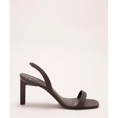 Imagem da oferta Sandália Bico Quadrado Salto Médio Fino Mindset Marrom Tam 38