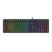 Imagem da oferta Teclado Membrana Gamer Redragon Netherbane Iluminação Rainbow Preto ABNT2 K521-R PT