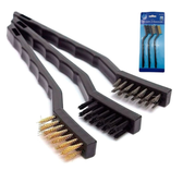 Imagem da oferta Escovas de Aço Multiuso Kit 3 Pcs Aço Latão Nylon Cabo Plástico
