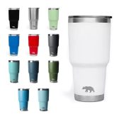 Imagem da oferta Copo Térmico Tumbler Com Tampa 887ml - Qgk Turquesa Cor Azul-celeste Liso