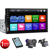 Imagem da oferta Central Multimídia MP5 Automotiva 1 Din Bluetooth USB/AUX/TF 7"