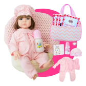 Imagem da oferta Bebê Boneca Reborn Corpo De Silicone Com Bolsa Maternidade