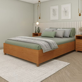 Imagem da oferta Base de Cama Box Casal Mônaco Cinamomo Tcil Móveis