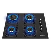 Imagem da oferta Cooktop a Gás 4 Bocas Mondial Preto/Inox Bivolt - CTG-01