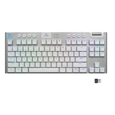 Imagem da oferta Teclado Sem Fio Mecânico Gamer Logitech G915 TKL RGB Lightsync USB Bluetooth Switch Gl Tactile Branco - 920-009660