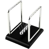 Imagem da oferta Pêndulo de Newton Decorativo Base Preta 5 Esferas Metálicas Cromadas Decoração para Mesa para Escritório 13.5cm Pre