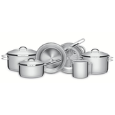 Imagem da oferta Jogo de Panelas Tramontina Solar em Aço Inox com Fundo Triplo e Tampas de Inox 6 Peças