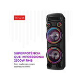 Imagem da oferta Caixa De Som Aiwa Torre Bluetooth 2300w Aws-t2w-02 Preto Bivolt