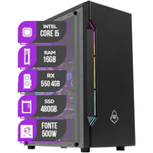 Imagem da oferta PC Gamer Mancer Intel i5 RX 550 4GB 16GB De RAM SSD 480GB 500W 80 Plus