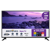 Imagem da oferta Smart TV LED 42" Britânia BTV42G6FR2CP com Tela Plana Wi-Fi HDMI e USB