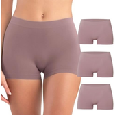 Imagem da oferta SHE BY MASH Kit 3 Calcinha Boyshort Microfibra Sem Costura Feminino Adulto 3 Rosa Médio