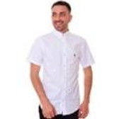 Imagem da oferta Camisa Ralph Lauren Manga Curta Custom Fit Oxford Branca