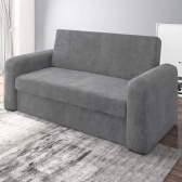Imagem da oferta Sofá Cama Versátil 2 Lugares Veludo Selmer Cor Cinza