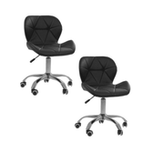 Imagem da oferta Kit 02 Cadeiras Office Nobrand Eiffel Slim Ajustável Base Giratória Preto